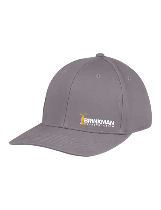 Premium Modern Structured Twill Charcoal Snapback Cap w/Brinkman Construction Logo