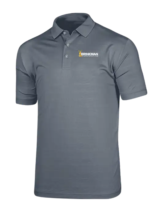 Callaway Vibrant Light Grey Ventilated Polo w/Brinkman Construction Logo