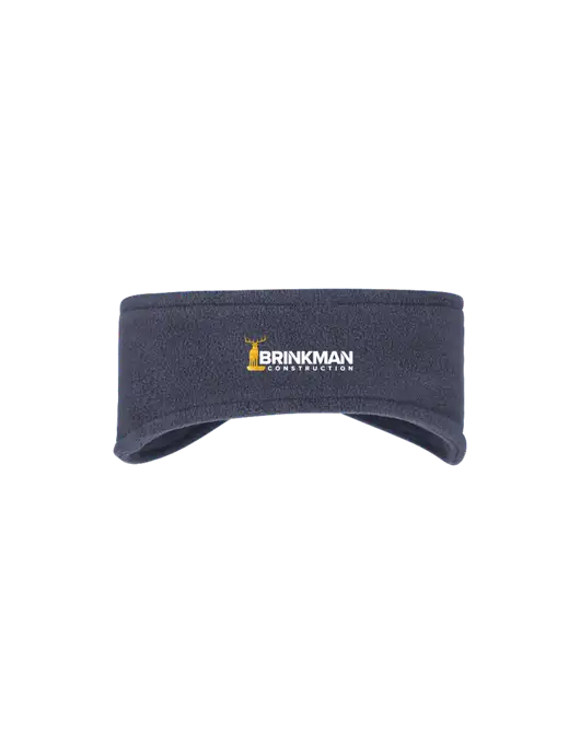 Navy Stretch Fleece Headband w/Brinkman Construction Logo