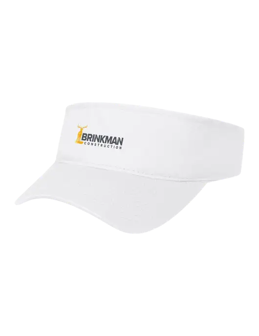 White Cap Visor w/Brinkman Construction Logo