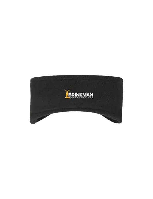Black Stretch Fleece Headband w/Brinkman Construction Logo