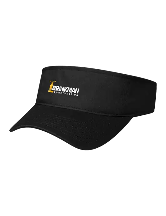 Black Cap Visor w/Brinkman Construction Logo