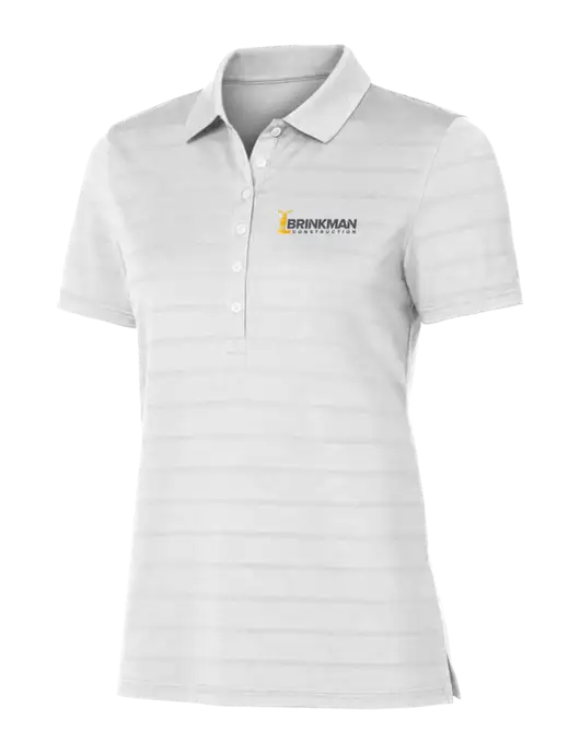 Callaway Womens Bright White Ventilated Polo w/Brinkman Construction Logo