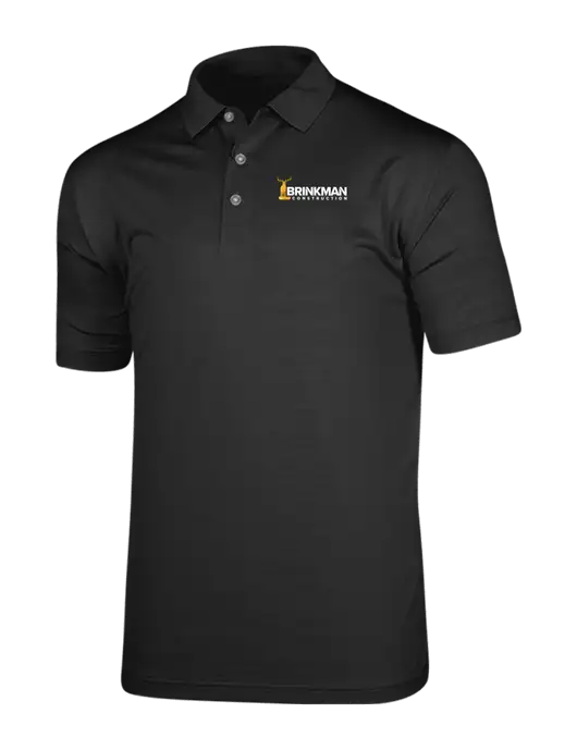 Callaway Vibrant Black Ventilated Polo w/Brinkman Construction Logo