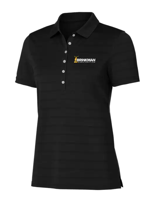 Callaway Womens Black Ventilated Polo w/Brinkman Construction Logo