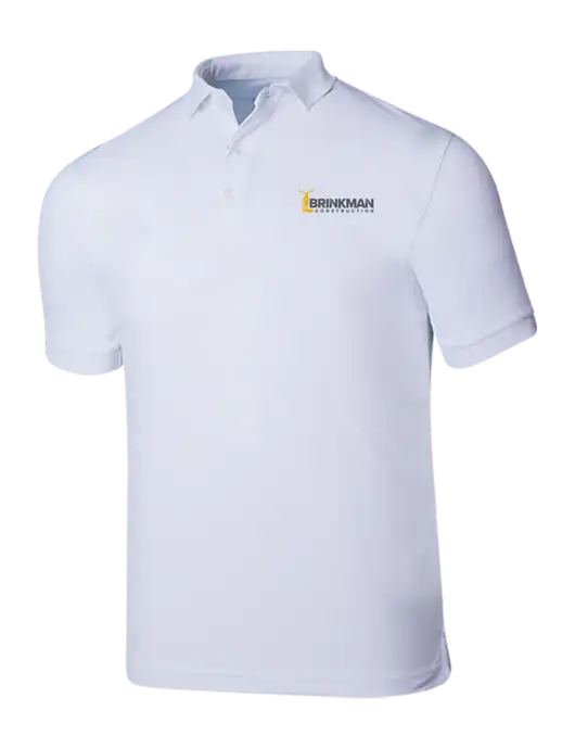 Callaway Ottoman Bright White Polo w/Brinkman Construction Logo