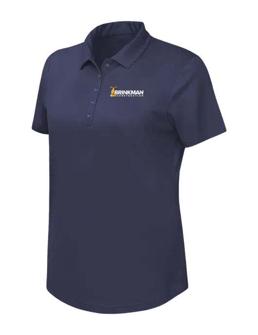 Callaway Womens Birdseye Navy Polo w/Brinkman Construction Logo