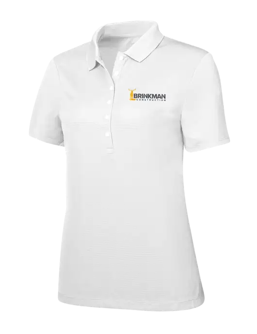 Callaway Womens Ottoman Bright White Polo w/Brinkman Construction Logo