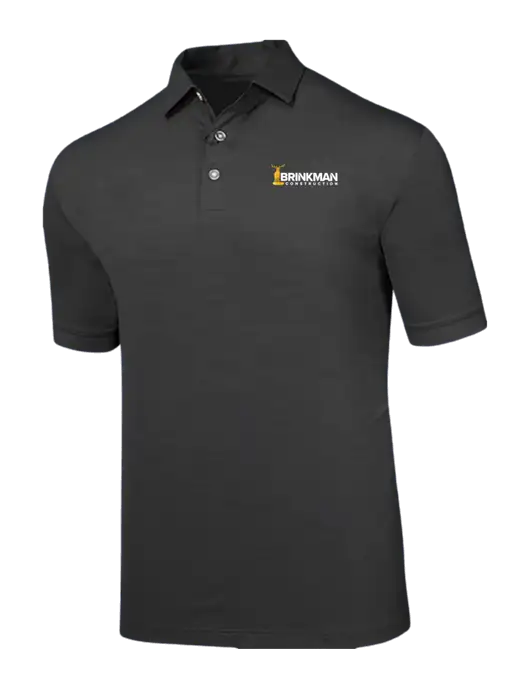 Callaway Black Fashion Tonal Polo w/Brinkman Construction Logo