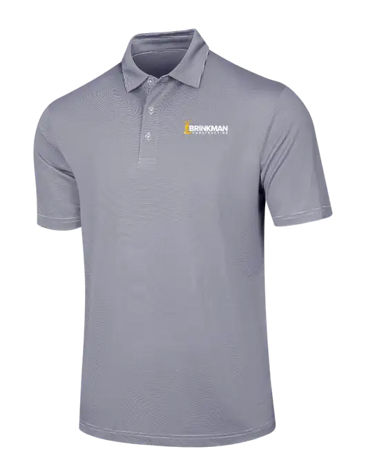Callaway Navy Fine Line Stripe Polo w/Brinkman Construction Logo