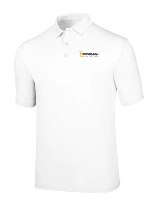 Callaway Opti-Dri White Chev Polo w/Brinkman Construction Logo