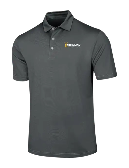 Callaway Black Fine Line Stripe Polo w/Brinkman Construction Logo
