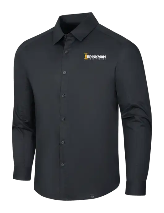 OGIO Black Commuter Woven Shirt w/Brinkman Construction Logo