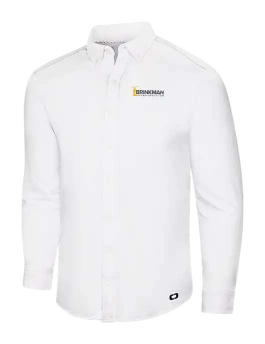 OGIO Bright White Modern Code Stretch Button-Up Shirt w/Brinkman Construction Logo