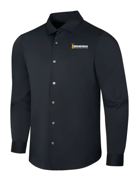Black City Stretch Shirt w/Brinkman Construction Logo