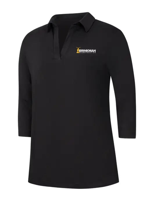 Womens Black Luxe Knit Tunic w/Brinkman Construction Logo