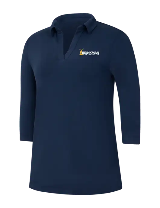 Navy Womens Luxe Knit Tunic w/Brinkman Construction Logo
