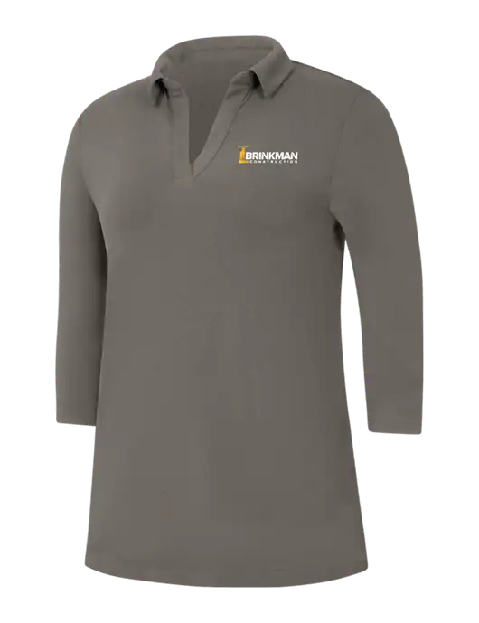 Womens Dark Grey Luxe Knit Tunic w/Brinkman Construction Logo