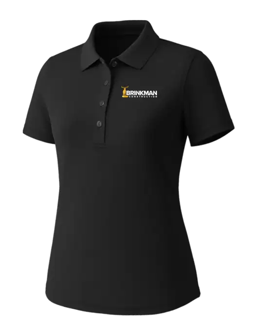 Callaway Womens Core Black Performance Polo w/Brinkman Construction Logo