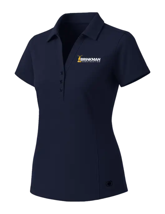 OGIO Womens Navy ONYX Polo w/Brinkman Construction Logo