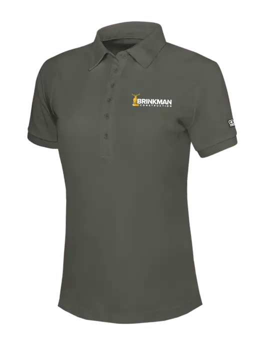 OGIO Womens Medium Grey Jewel Polo w/Brinkman Construction Logo
