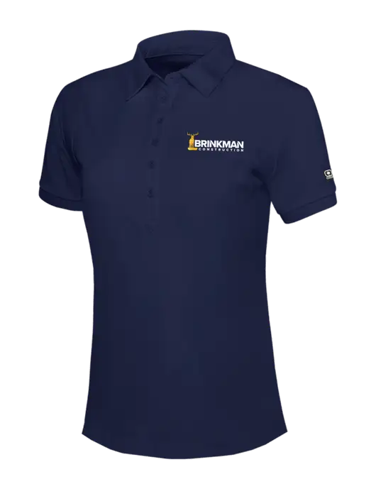 OGIO Womens Navy Jewel Polo w/Brinkman Construction Logo