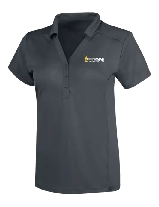 OGIO Dark Grey Womens Framework Polo w/Brinkman Construction Logo