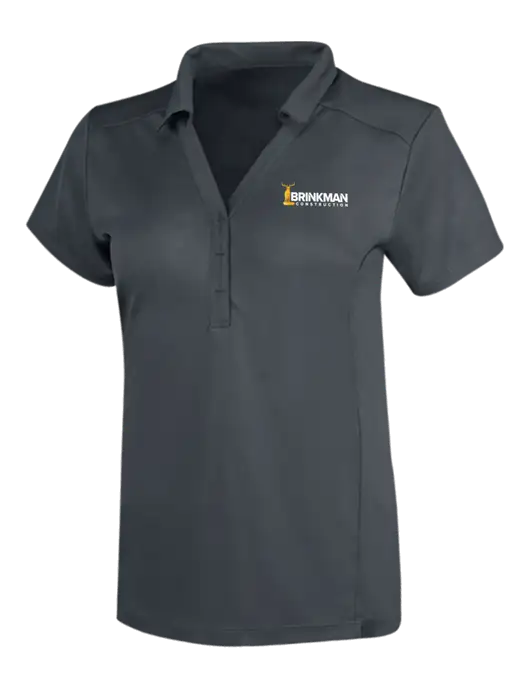 OGIO Dark Grey Womens Framework Polo w/Brinkman Construction Logo