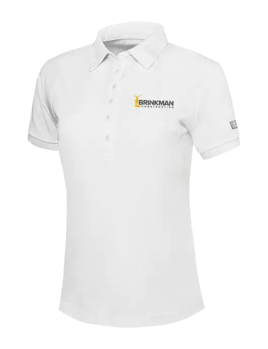 OGIO Womens Bright White Jewel Polo w/Brinkman Construction Logo