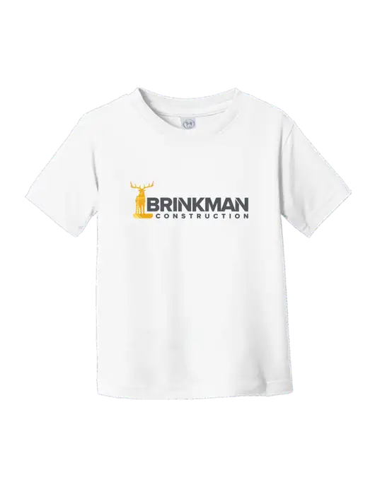 Rabbit Skins White Toddler Fine Jersey Tee w/Brinkman Construction Logo