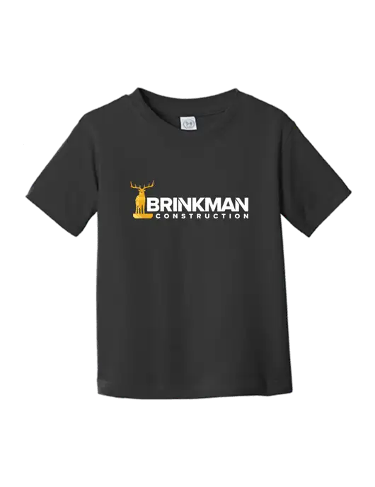 Rabbit Skins Black Toddler Fine Jersey Tee w/Brinkman Construction Logo