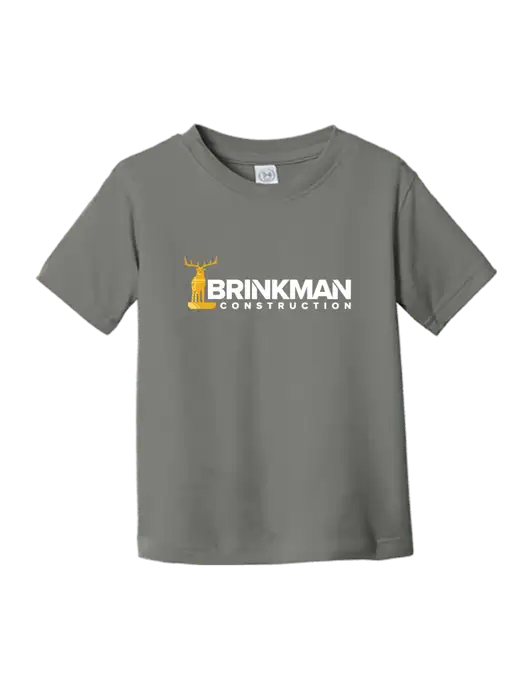 Rabbit Skins Charcoal Toddler Fine Jersey Tee w/Brinkman Construction Logo