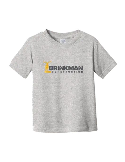 Rabbit Skins Light Grey Heather Toddler Fine Jersey Tee w/Brinkman Construction Logo