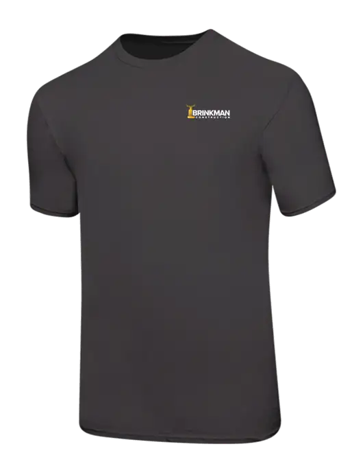 Ring Spun Charcoal 4.5 oz T-Shirt w/Brinkman Construction Logo