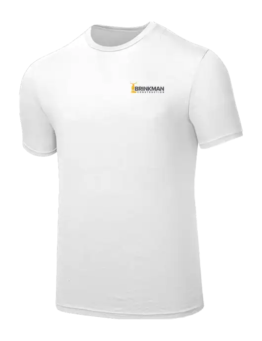 Seriously Soft White T-Shirt w/Brinkman Construction Logo
