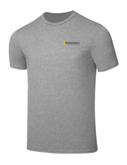Seriously Soft Light Heather Grey T-Shirt w/Brinkman Construction Logo