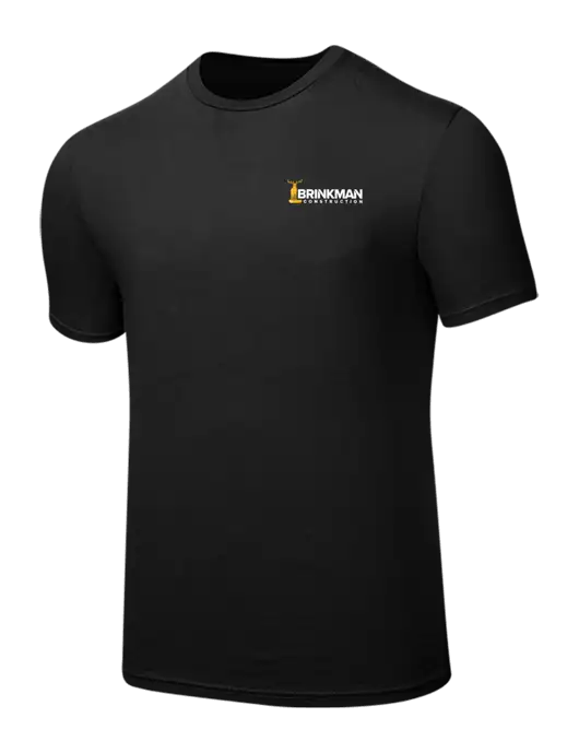Seriously Soft Black T-Shirt w/Brinkman Construction Logo