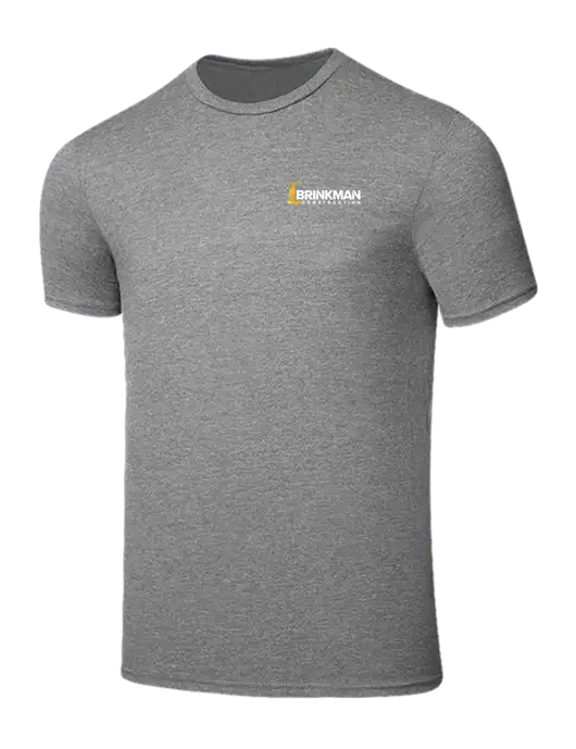 Seriously Soft Grey Frost T-Shirt w/Brinkman Construction Logo