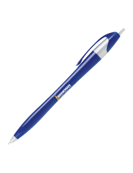 Novella Navy/Silver Corporate Pen- Blue Ink w/Brinkman Construction Logo