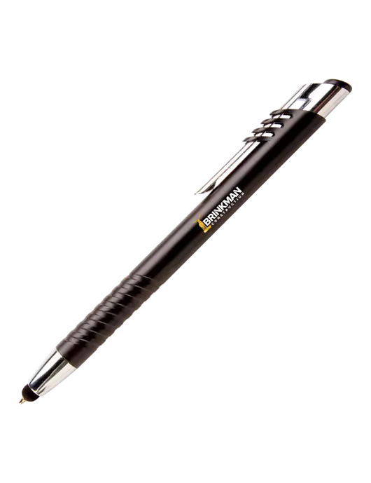 Schirhart Black Stylus Pen - Blue Ink w/Brinkman Construction Logo