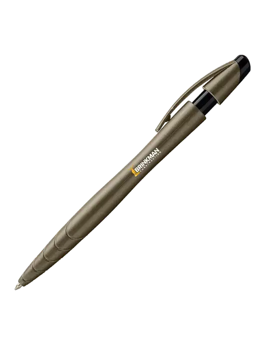 Awali Grey Metallic Pen - Black Ink w/Brinkman Construction Logo