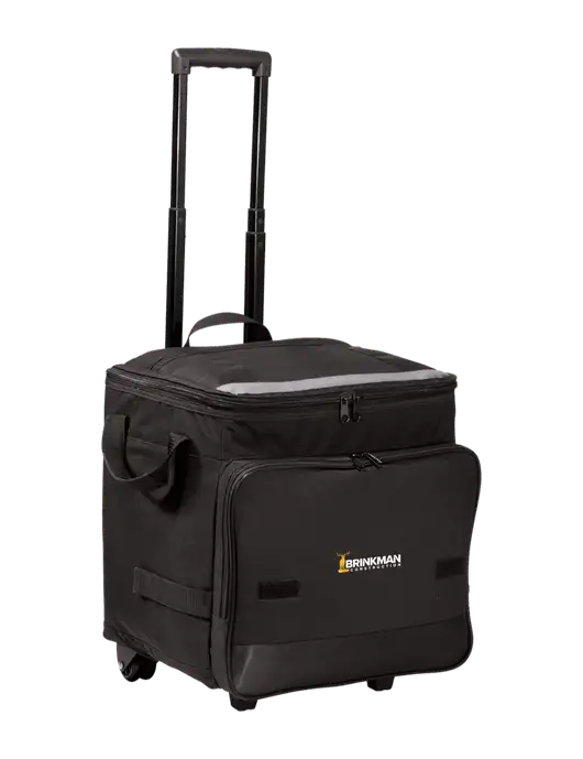 Black Rolling Cooler w/Brinkman Construction Logo