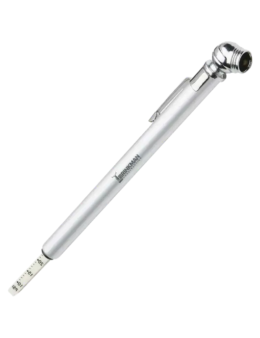 Quick View Silver Tire Gauge w/Brinkman Construction Logo