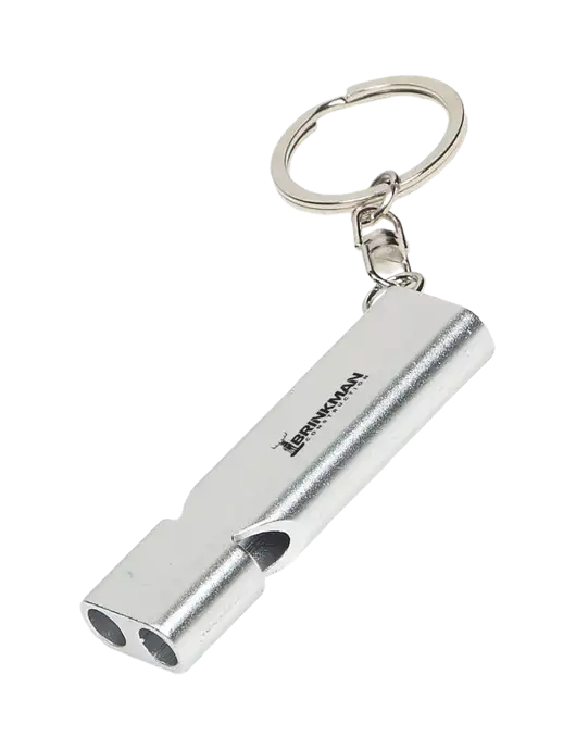 Quick Alert Silver Safety Whistle w/Brinkman Construction Logo