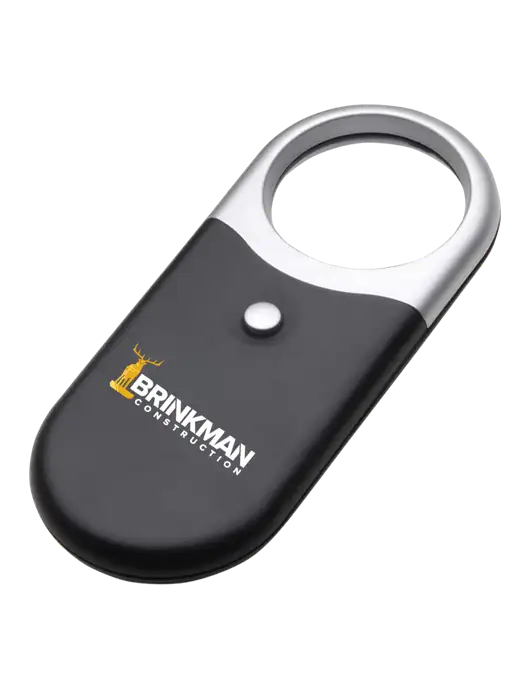 Compact Black Magnifier Light w/Brinkman Construction Logo