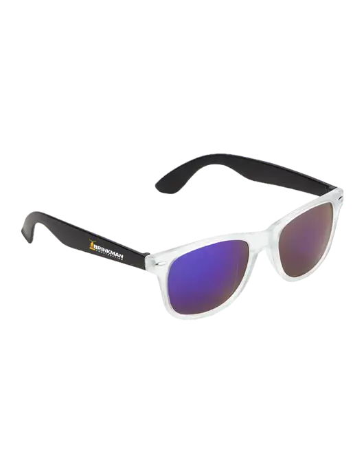 Key West Black Mirrored Sunglasses w/Brinkman Construction Logo