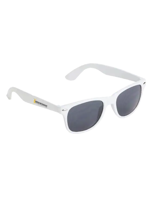Daytona White Sunglasses w/Brinkman Construction Logo