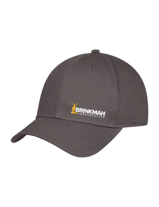 Charcoal Structured Cap Hook & Loop w/Brinkman Construction Logo