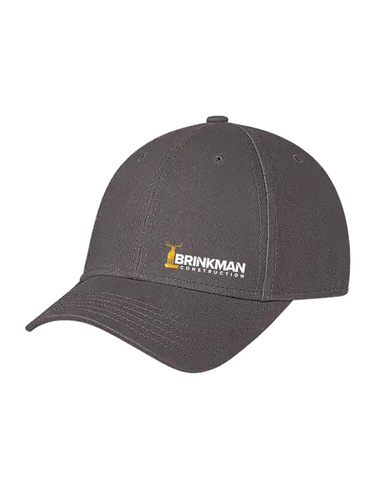 Medium Dark Grey Structured Soft Snap Closure Hook & Loop Cap w/Brinkman Construction Logo