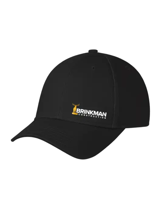 Black Structured Cap Hook & Loop w/Brinkman Construction Logo